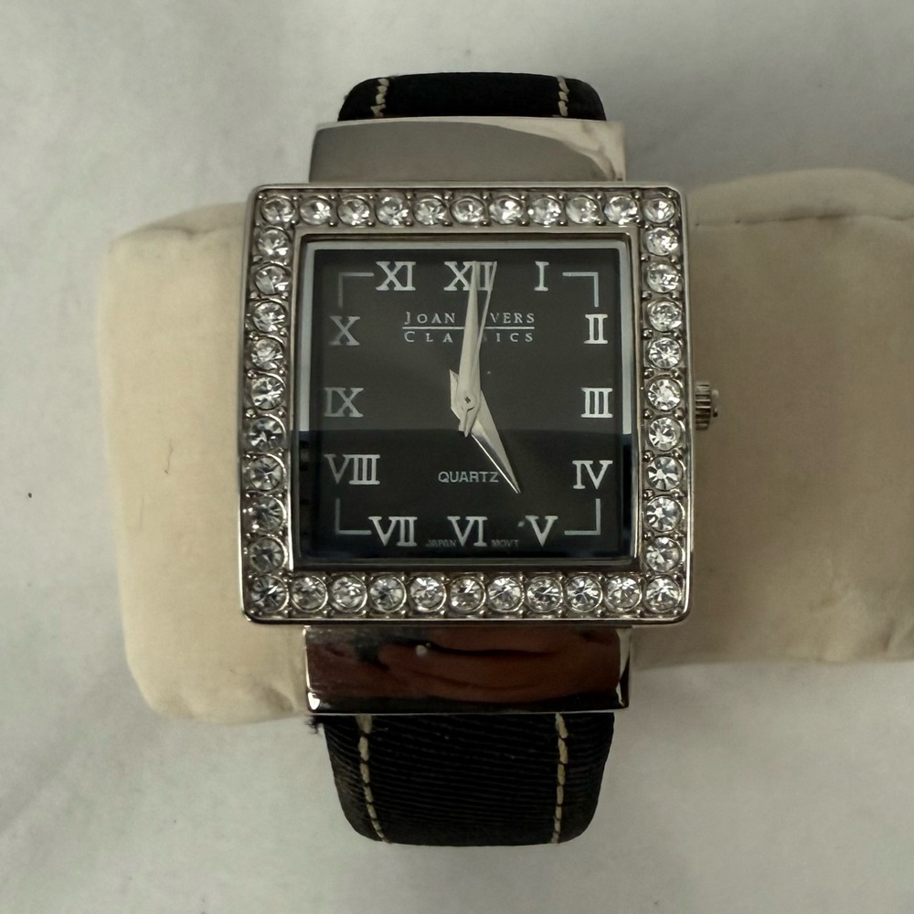 Joan Rivers Silver and Black Women's Watch